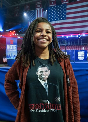 Macey Schriefer, 18, attended a rally for Senate candidate John Fetterman in Philadelphia Saturday. Megan Smith-USA TODAY