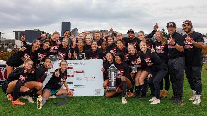 The New Mexico State women's soccer team won the WAC Tournament for the first time in school history.