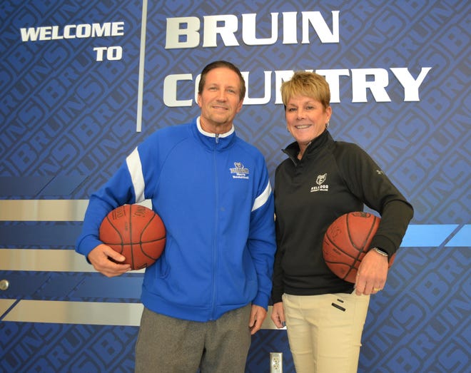 The Kellogg Community College basketball program will start the season with two new head coaches. Leading the men's basketball team is Steve Proefrock, left, and leading the women's program is Sal Konkle.