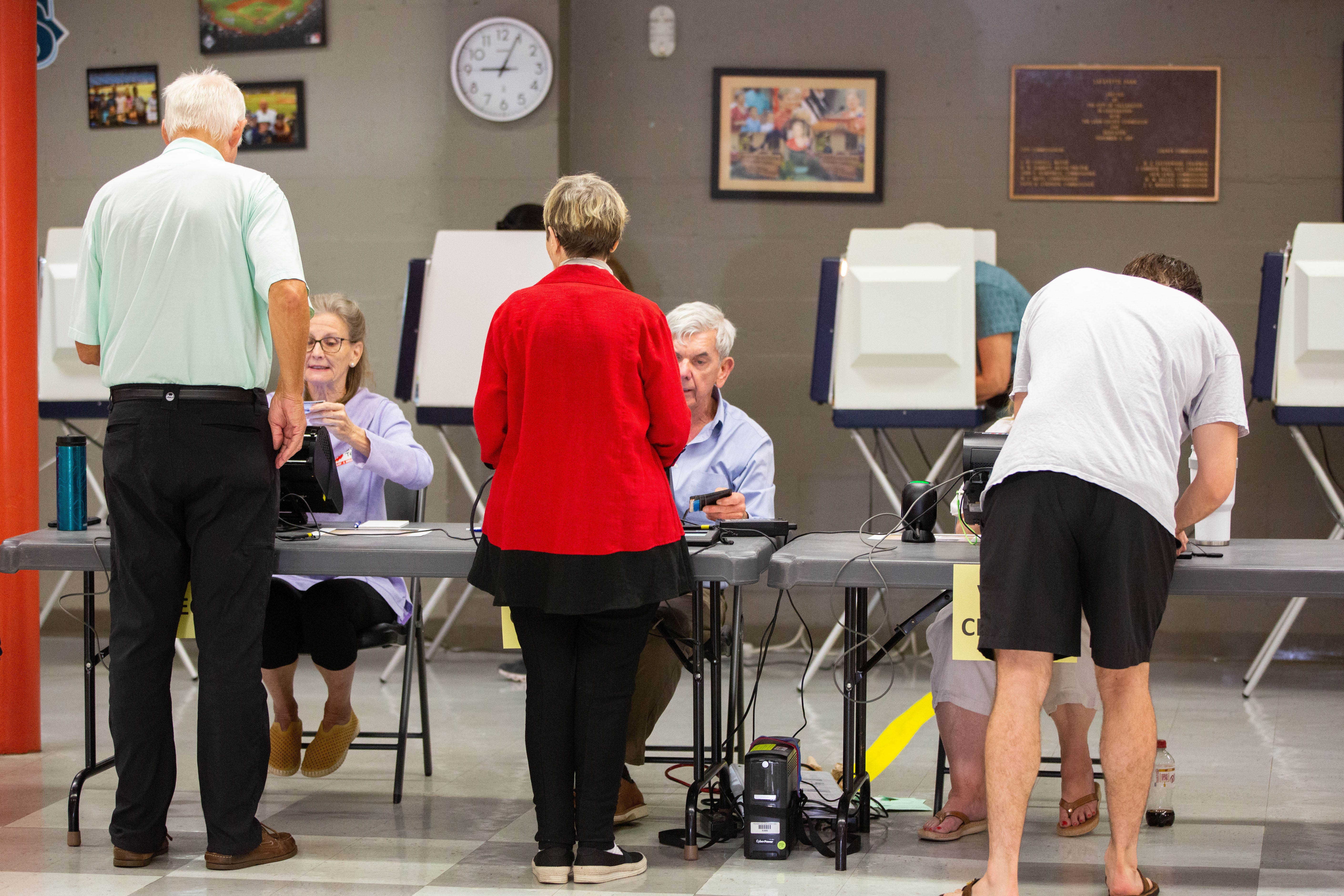 Leon County residents cast their ballots at the Sue McCollum Community Center for the midterm elections on Tuesday, Nov. 8, 2022.