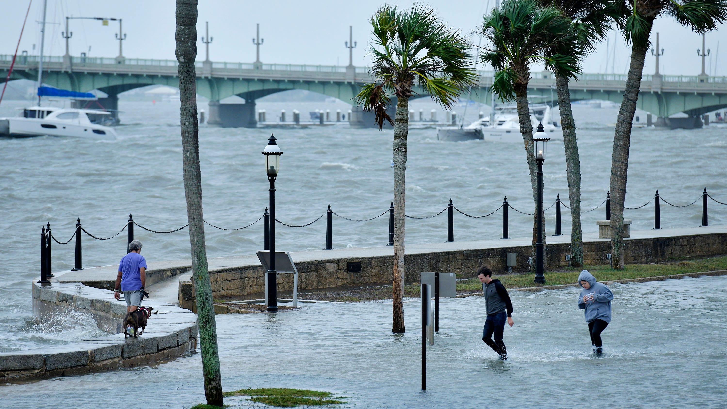 Flooding In Saint Augustine Caused By Advancing Tropical Storm Nicole flooding-in-saint-augustine-caused-by-advancing-tropical-storm-nicole
