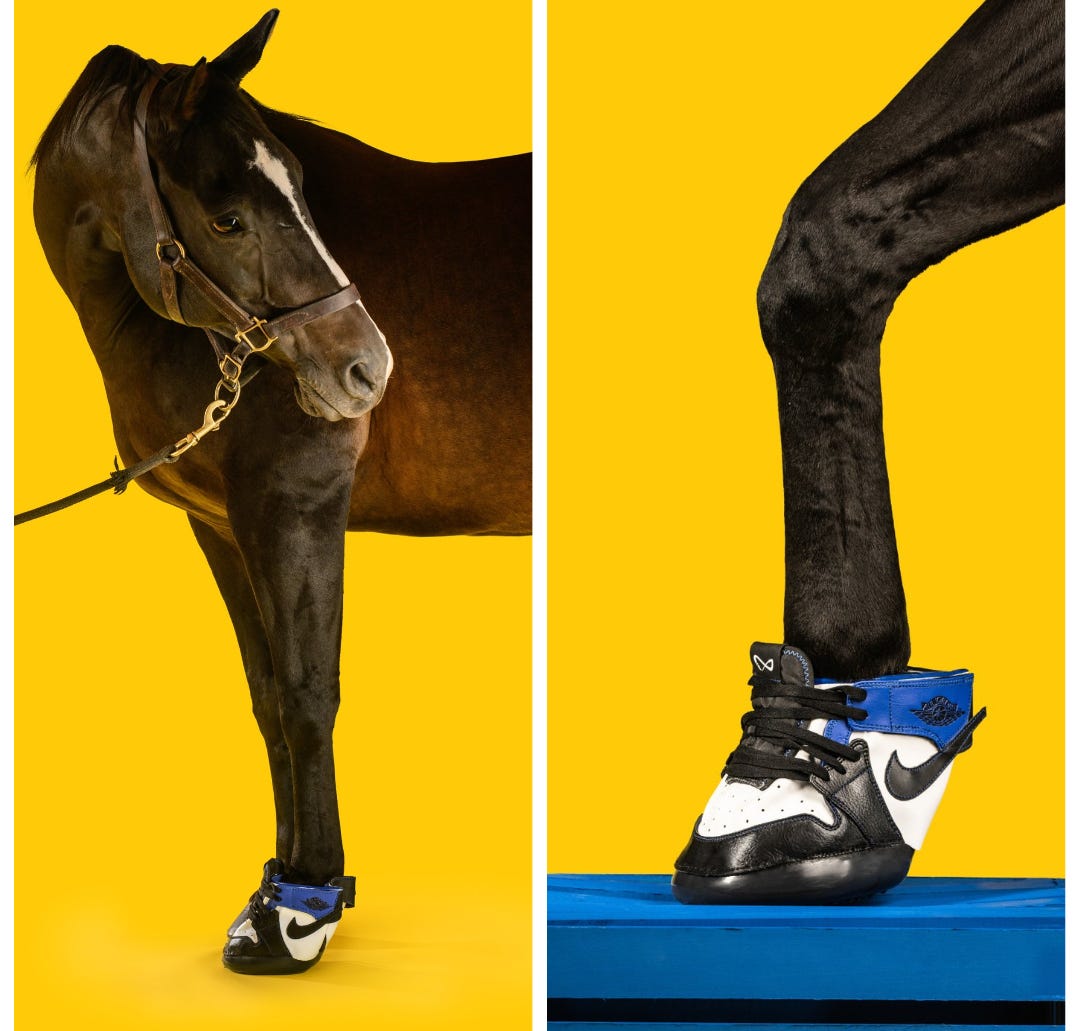 Custom Nike, Adidas shoes for horses made by Kentucky man Marcus Floyd