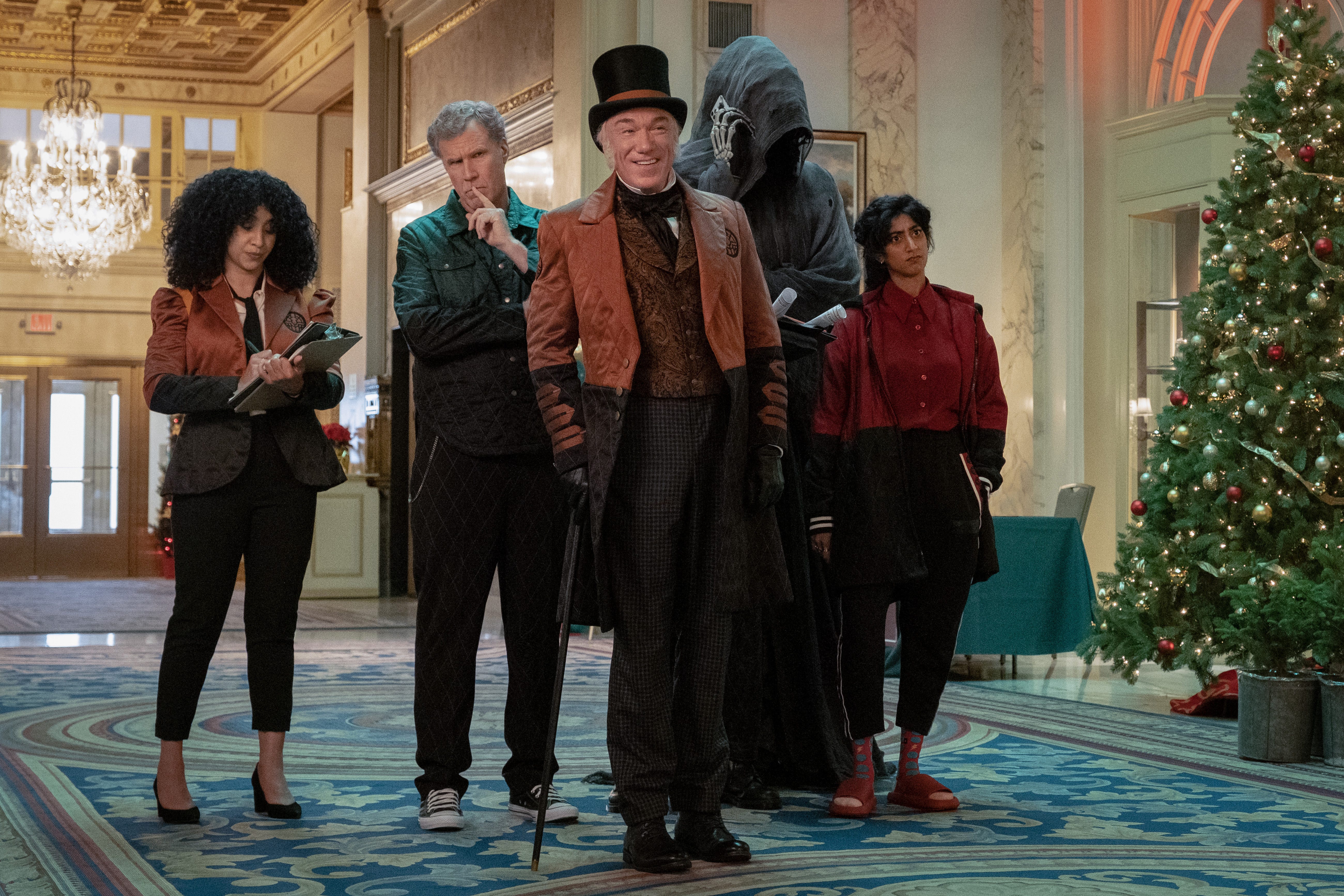 Ryan Reynolds Will Ferrell sing dance through Boston in Spirited movie