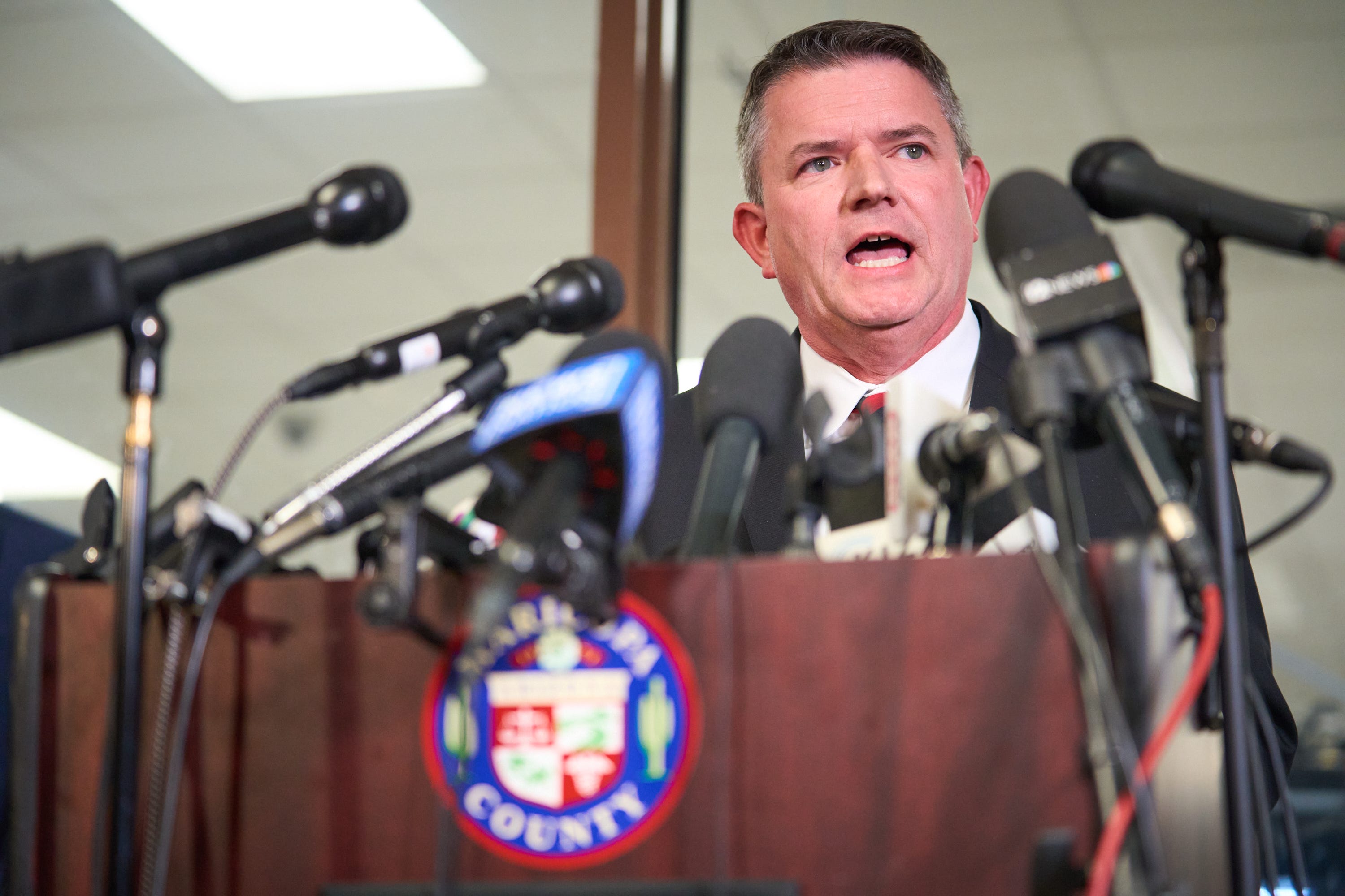 Board of Supervisors Chairman Bill Gates speaks about counting ballots