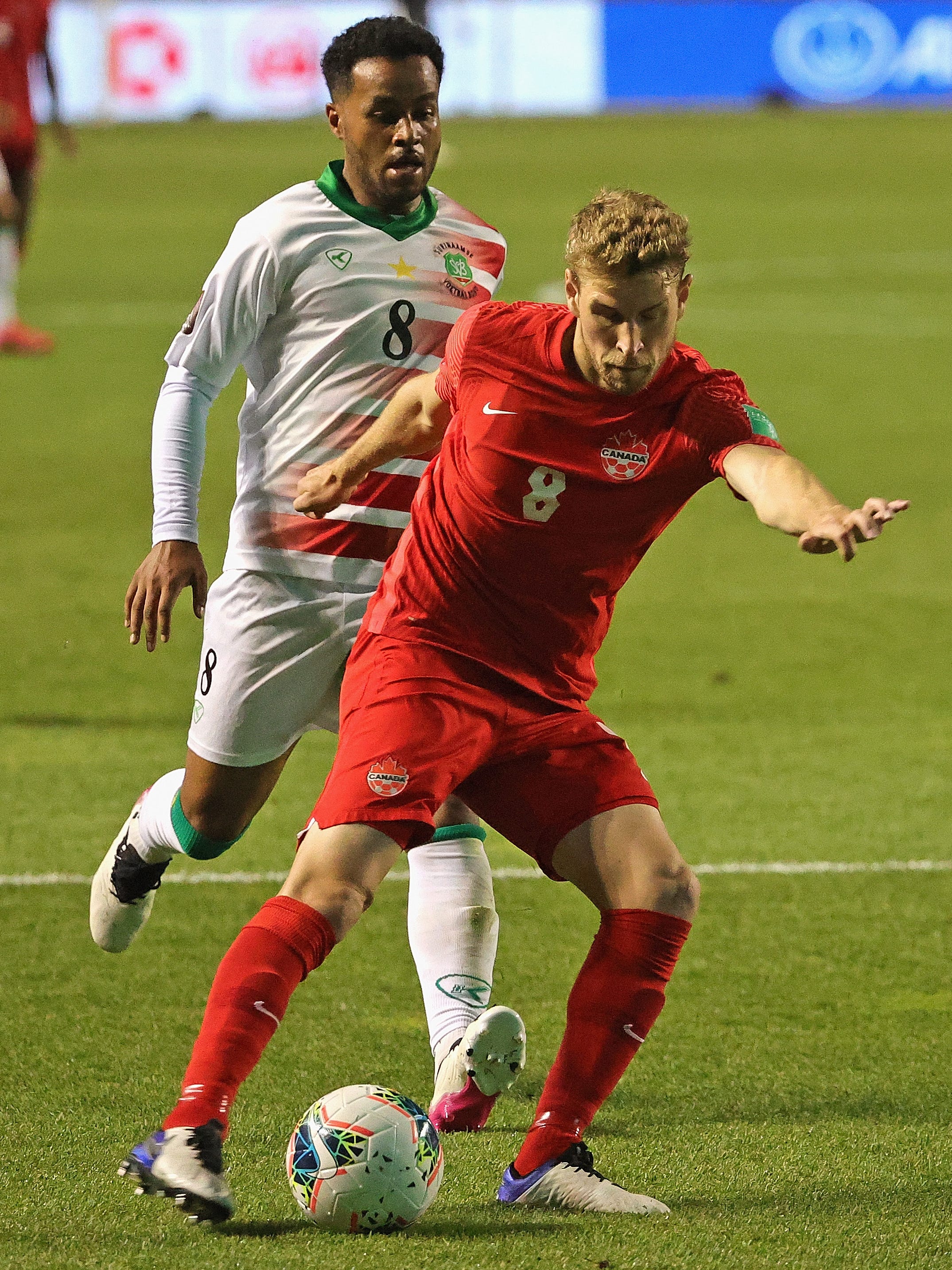 An action image of David Wotherspoon playing soccer.