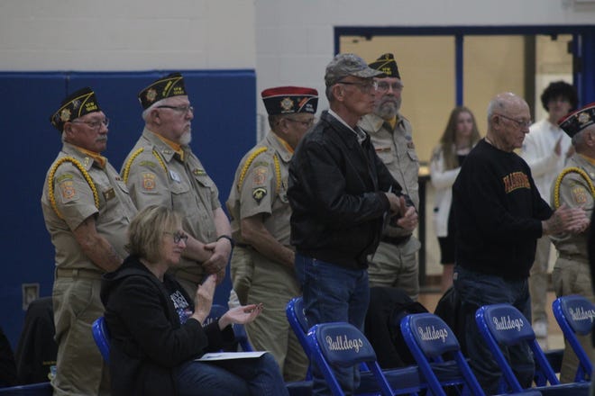 Veterans were recognized during the Ionia High School Veterans Day Ceremony on Friday, Nov. 11, in the school gymnasium.