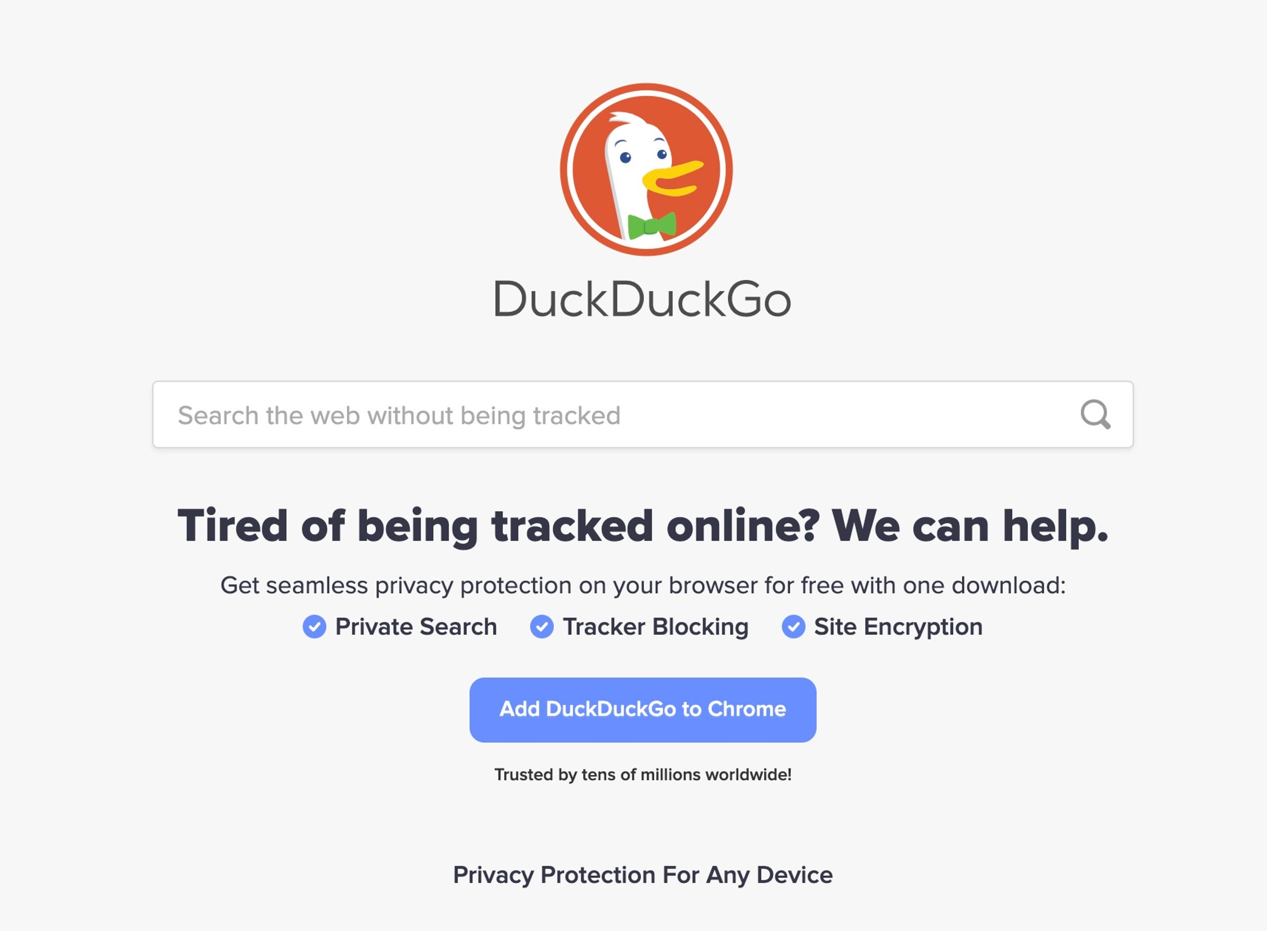 Duckduckgo screenshot.
