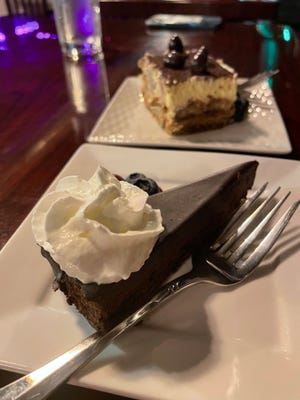 201 Cafe and Wine Bar is a new restaurant in Oak Ridge that offers a variety of desserts.  Pictured on bottom: chocolate torte. Top: tiramisu.