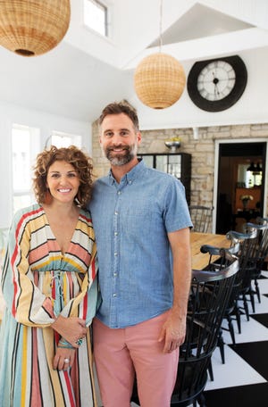Matt and Annie Kentris Arthur in their dining area