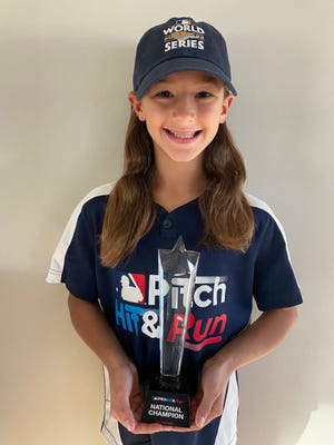 Taylor Holmes, of Allendale, N.J., took first place in the softball age 9-10 division at the Pitch, Hit & Run nationals during the World Series at Minute Maid Park in Houston.