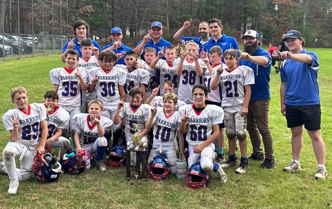 The Winnacunnet Little Warriors won the Northeast Junior High School youth third- and fourth-grade championship on Saturday with a 14-0 win over Merrimack. The team is coached by Ryan Eaton, Corey Roy, Rob Bean, Artie Cole, Phil Oliveira, Cam Duquette and James Robillard. The Little Warriors, who finished the season with a record of 9-0,