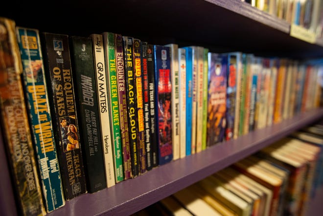 Science fiction books are on display on Thursday, Nov. 10, 2022, at Maze Books in Rockford.