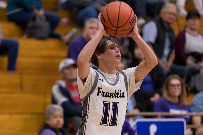 Franklin's Adam Bohls (11) at a boys basketball game against Chapin High School on Monday, Nov. 14, 2022, at Franklin High School in El Paso, TX.