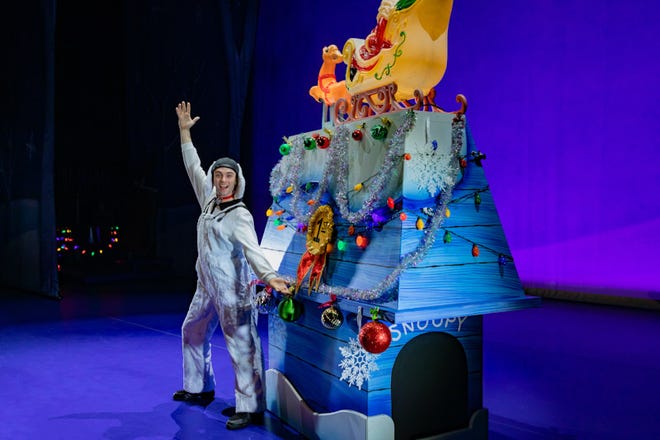 Snoopy and the "Peanuts" gang will entertain families in "A Charlie Brown Christmas: Live on Stage" at 7 p.m. Sunday at the Palace Theatre.