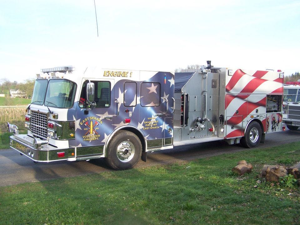 East Sparta Fire Department responds to Pike Twp house explosion