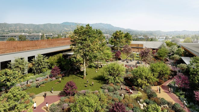 A rendering shows what a biotech campus in Thousand Oaks is expected to look like when complete.