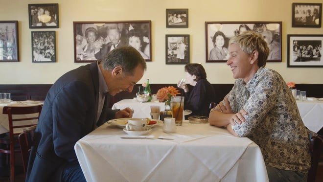 Jerry Seinfeld hosts Ellen DeGeneres during the 10th season of "Comedians in Cars Getting Coffee."