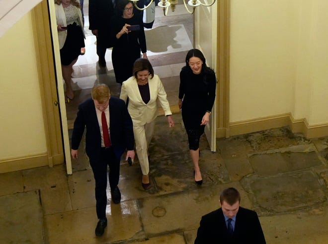 Huisvoorzitter Nancy Pelosi verschijnt op donderdag 17 november 2022 op Capitol Hill in Washington, nadat de Republikeinen een meerderheid in het Congres hebben gewonnen voor de volgende termijn.