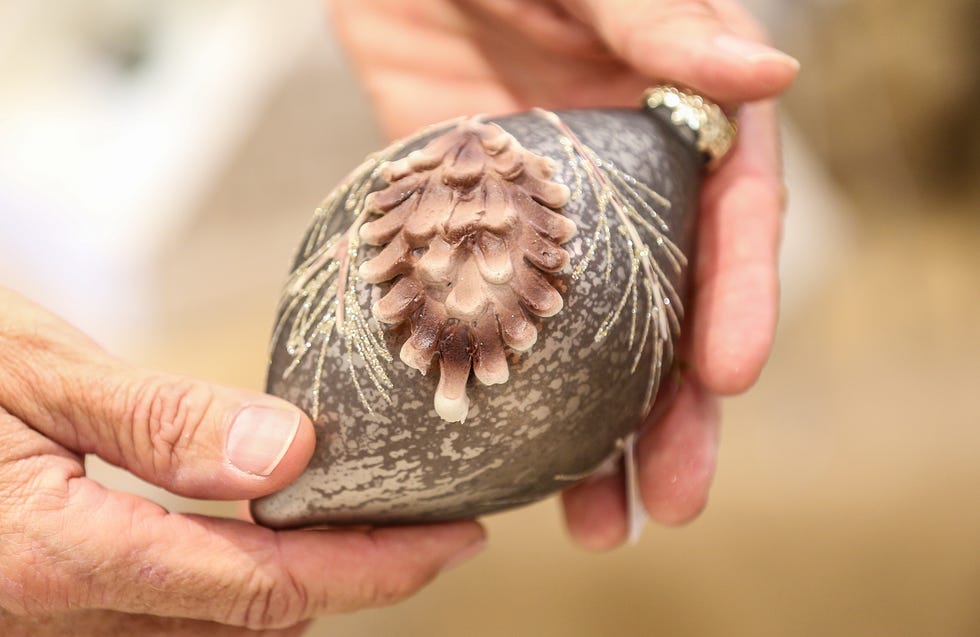 Neutrals with texture is a popular holiday 2022 trend. Dillard's Home Store Mall St. Matthews