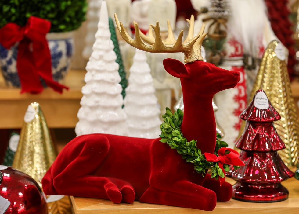 Lush velvet is a top trend for Christmas decor in 2022. Dillard's Home Store Mall St. Matthews