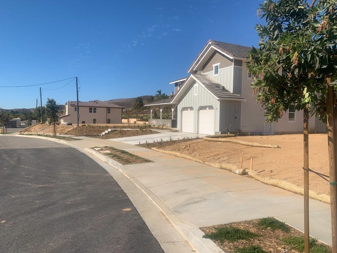 The 13-home Fountainwood Estates development is under construction on Summit Avenue in Simi Valley.
