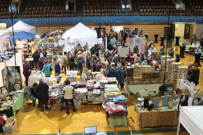 A steady crowd of shoppers gathered at the Aberdeen Civic Arena Saturday for Winterfest, a two-day winter craft fair.