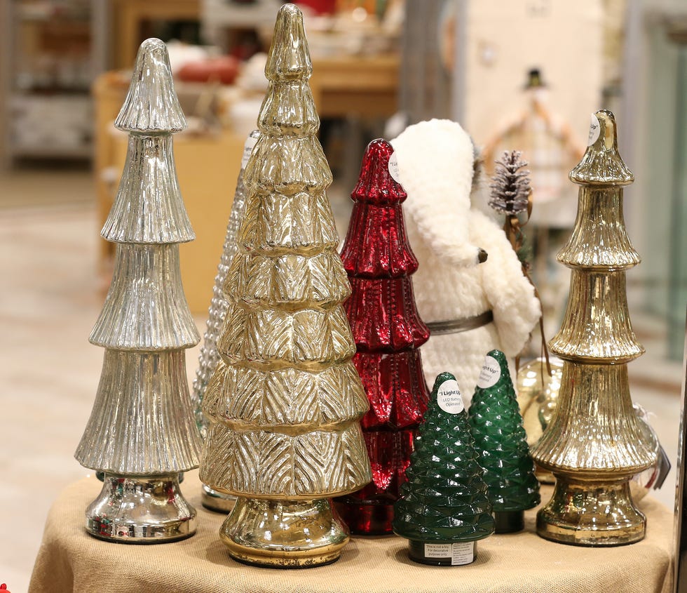 Simple and elegant figurines inspired by Scandinavian design are poplar for the 2022 Christmas holidays. Dillard's Home Store Mall St. Matthews.