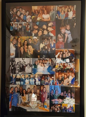 A collage showing photos taken as Terri Gehr worked with her friends' daughters to create holiday projects over 19 years. "It’s a treasure, for sure," Gehr said of the collage.