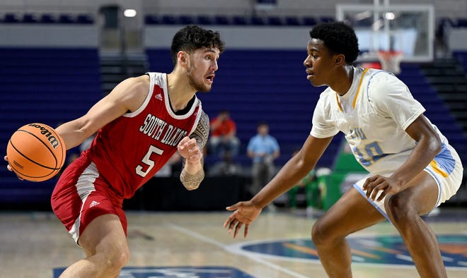 South Dakota defeated Long Island 68-58 Tuesday in the Palms Division of the Fort Myers Tip-Off.