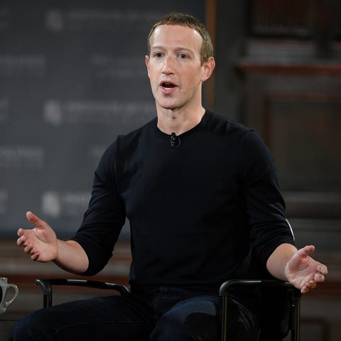 Facebook CEO Mark Zuckerberg speaks at Georgetown 