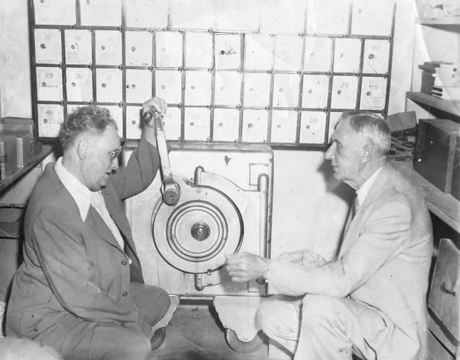 Hampton Banker RO Borden and Notorious Former Bank Robber "big jim" Morton.