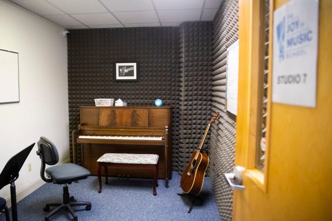 A lesson room at the Joy of Music School near downtown Knoxville on Tuesday, November 22, 2022.