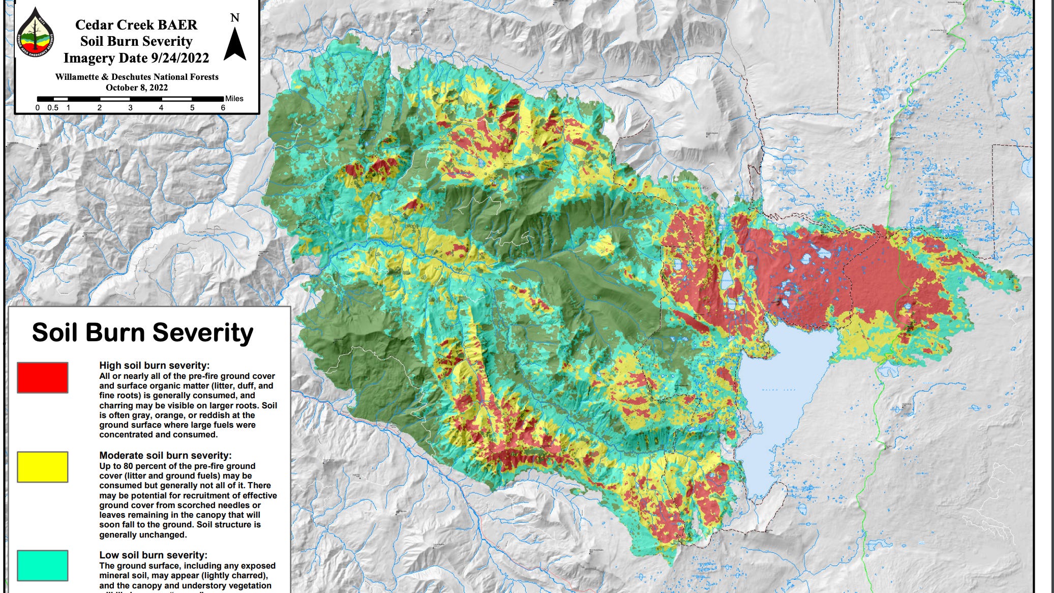 Report and burn severity maps show impact of Cedar Creek Fire