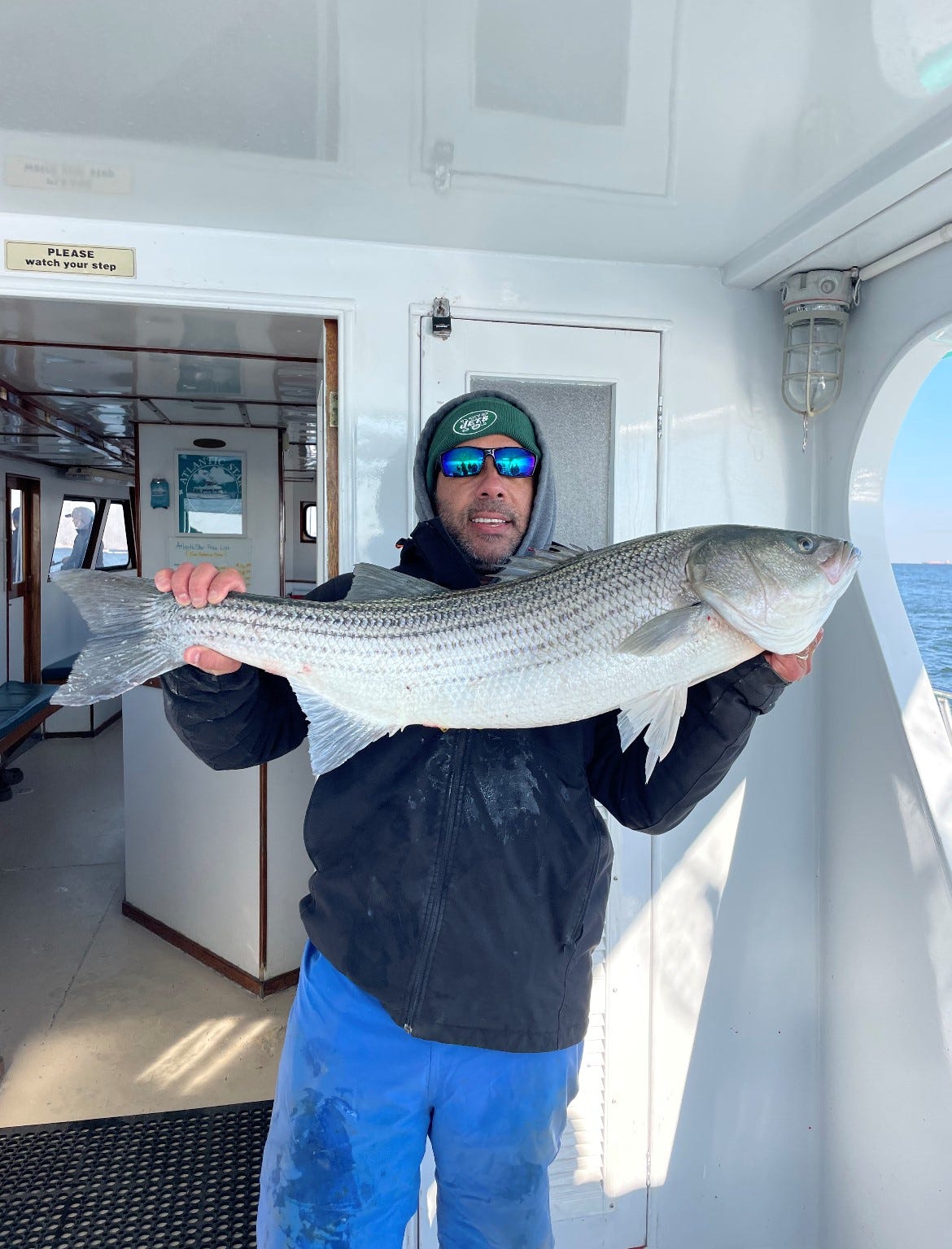 NJ fishing report Striped bass chase on after windy days