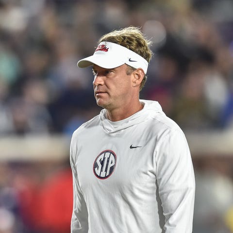 Ole Miss coach Lane Kiffin is seen during the 2022
