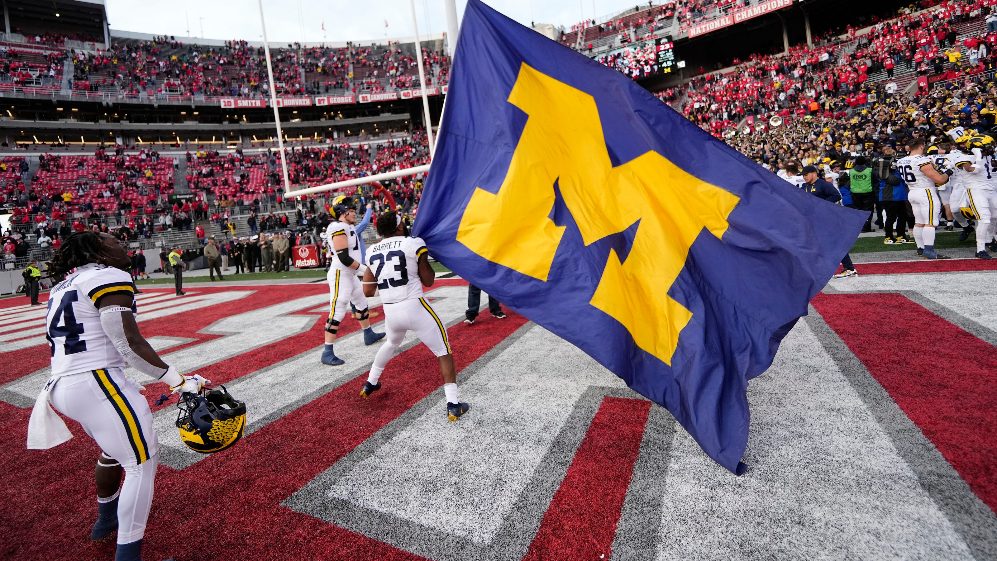 Michigan Football Displays Flag Team Planted After Beating Ohio State michigan-football-displays-flag-team-planted-after-beating-ohio-state