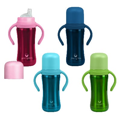 Green Sprouts' recalled stainless steel sippy cups.