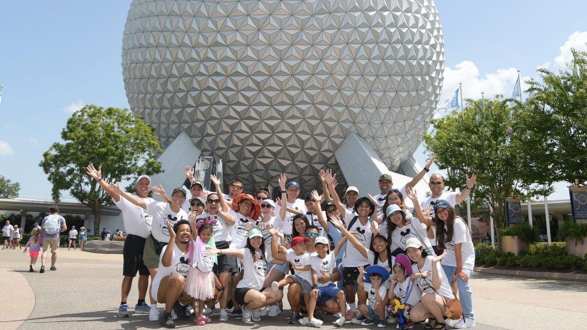 Nancy Voellm's extended family reunited at EPCOT over the summer.