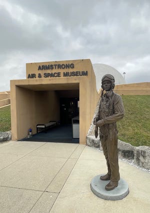 Entering the museum, visitors will see a life-size statue of Neil Armstrong depicting him in his days as a pilot of experimental aircraft.