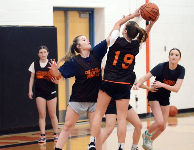 Hailey Fisher (left), Olivia Flynn (19) and the rest of the Harbor Springs girls get a highly anticipated season started up this week.