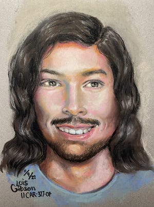An artist's rendering shows what Rogers "Roger" Lee Elllis might have looked like at the time of his death.