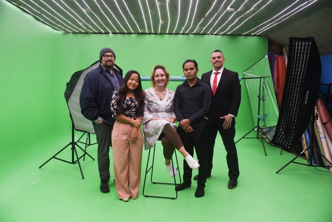 From left are "Exile" director of photography Andrew Tebeau, assistant director and lead actor Nuam Boih, co-writer Anneli Mung, co-writer and director Thang Mung, and executive producer Marc Hemingway.