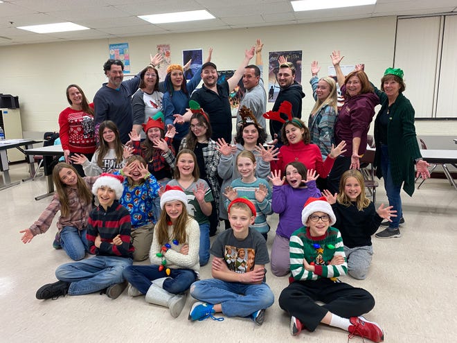 The cast of Huron Valley Community Theater's "Double Booked for the Holidays" includes kids and adults from across the Huron Valley Community.