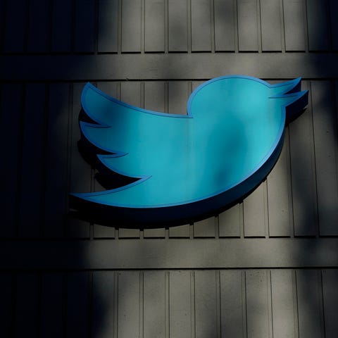 A sign at Twitter headquarters is shown in San Fra