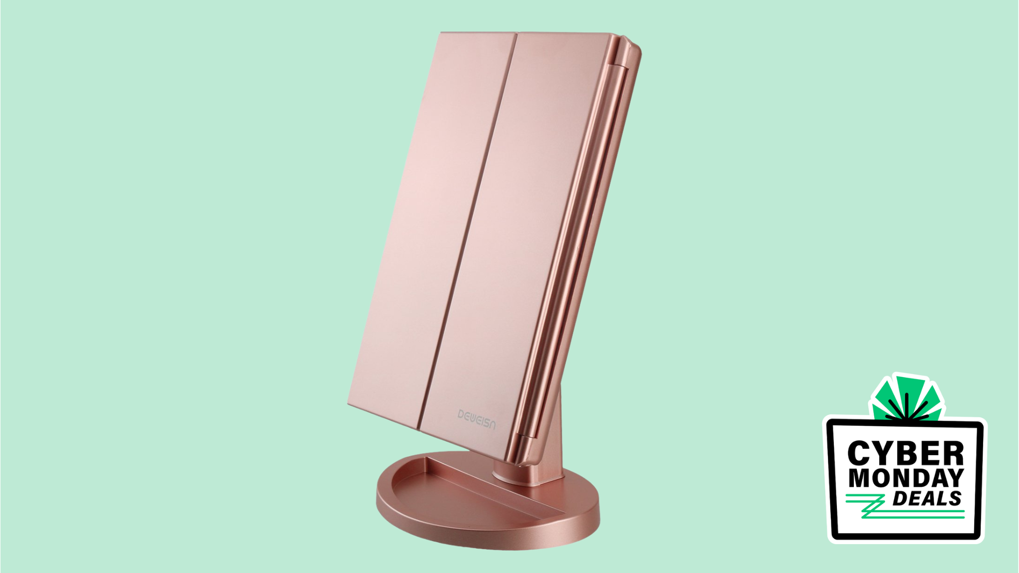 Amazon Prime member exclusive deal, Trifold Lighted Vanity Mirror