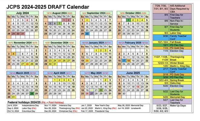 JCPS 2023-24 calendar: When school starts and other important dates