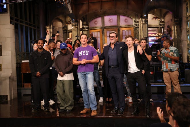Afscheid van de seizoenspremière "SNL": Sampha, muzikale gast Kendrick Lamar, presentator Miles Teller, speciale gast Jon Hamm en speciale gast Shaun White.