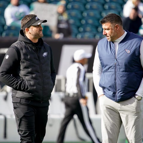 Philadelphia Eagles head coach Nick Sirianni and T