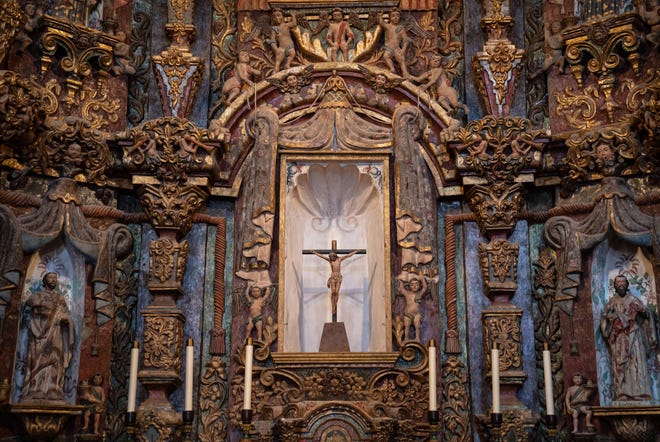 The main altar at the San Xavier del Bac Mission Nov. 22, 2022.