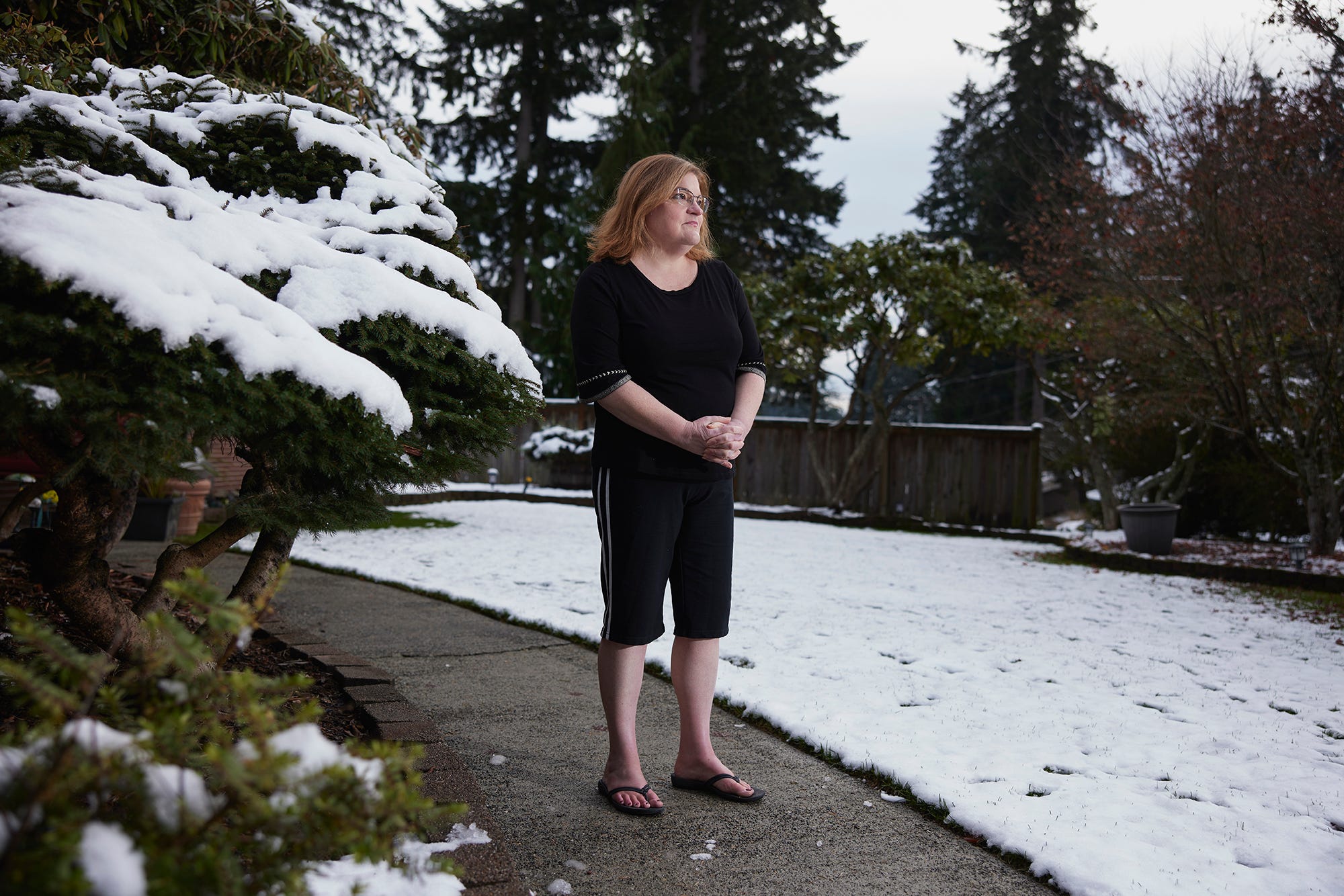 Pamela Costa, of Tacoma, Washington, has mutation on the same gene as Pete. But in her case, it causes "man on fire" disease, officially called erythromelalgia, which triggers burning-like sensations when she's exposed to typical room temperatures and other triggers. She dresses lightly, even in the cold.